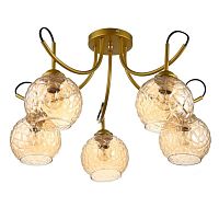 Люстра потолочная пятирожковая 220В  E27 Золото картинка 